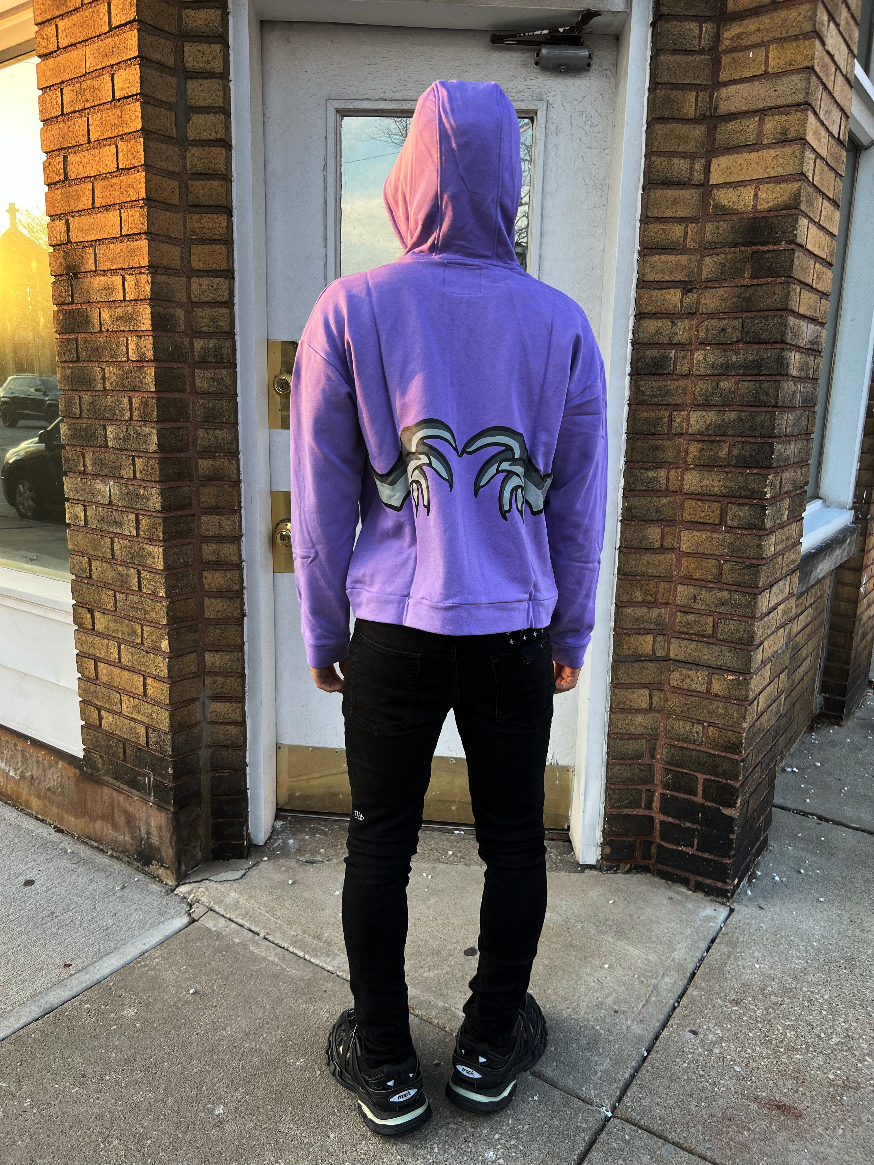 PURPLE FACE HOODIE BOUEY