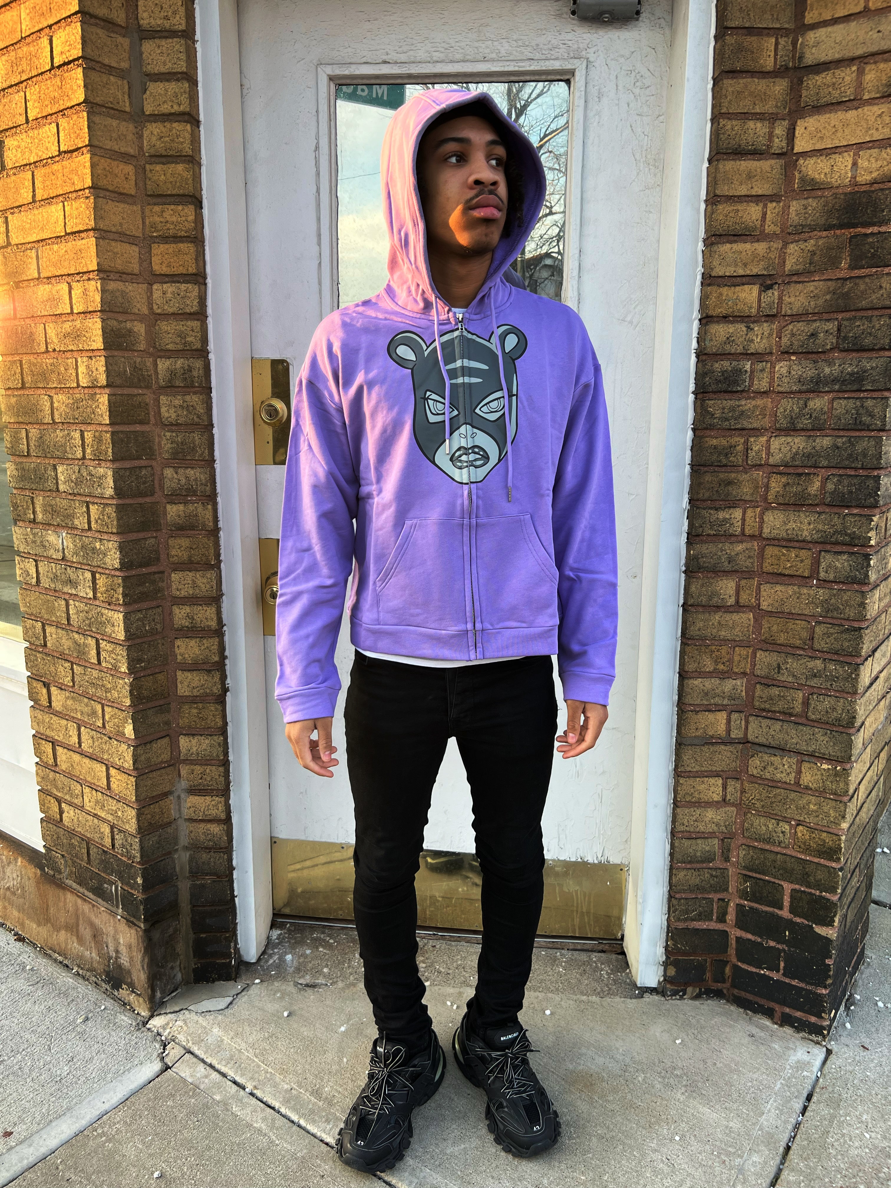 PURPLE FACE HOODIE BOUEY